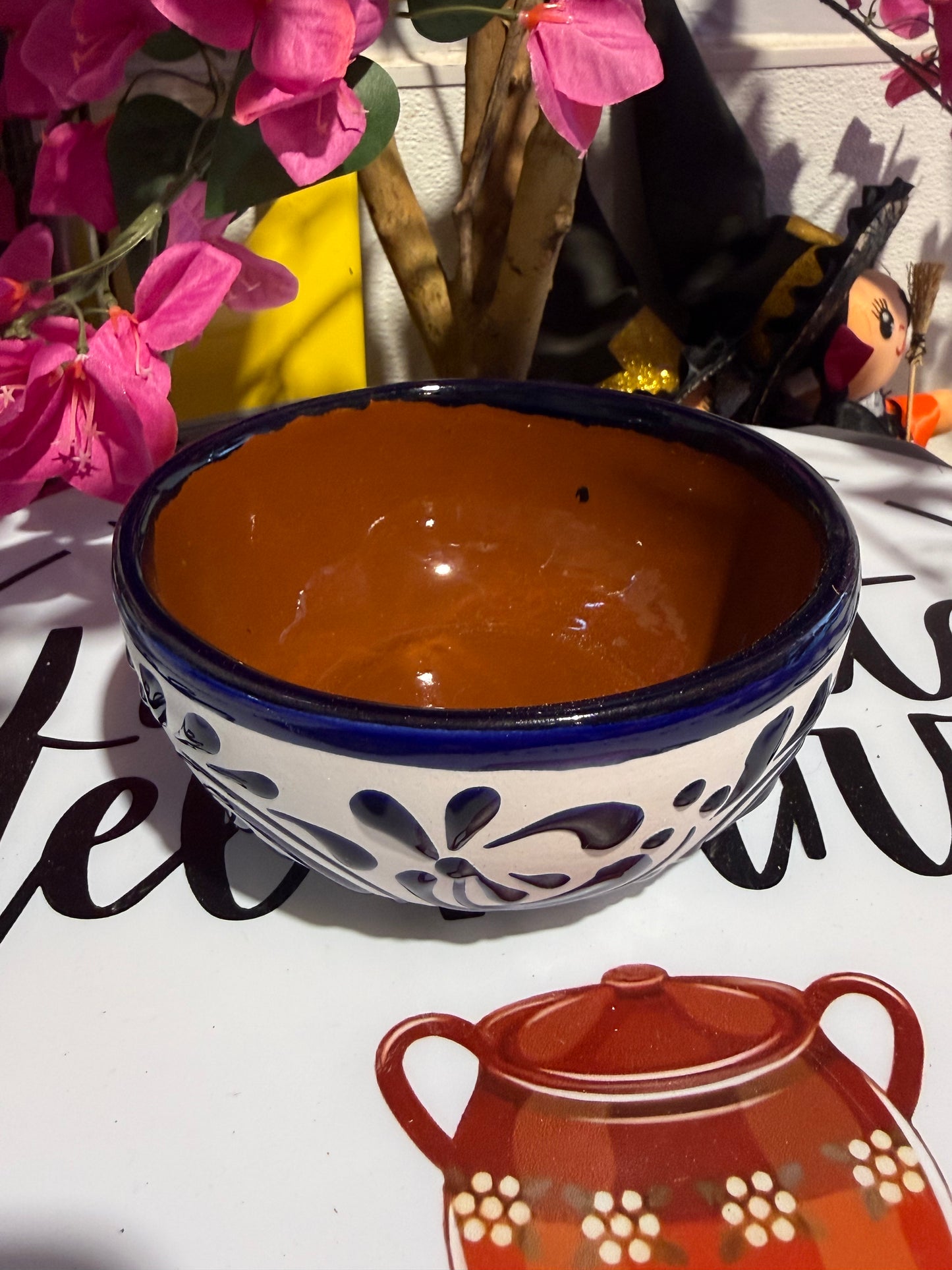 Cobalt blue on white bowl