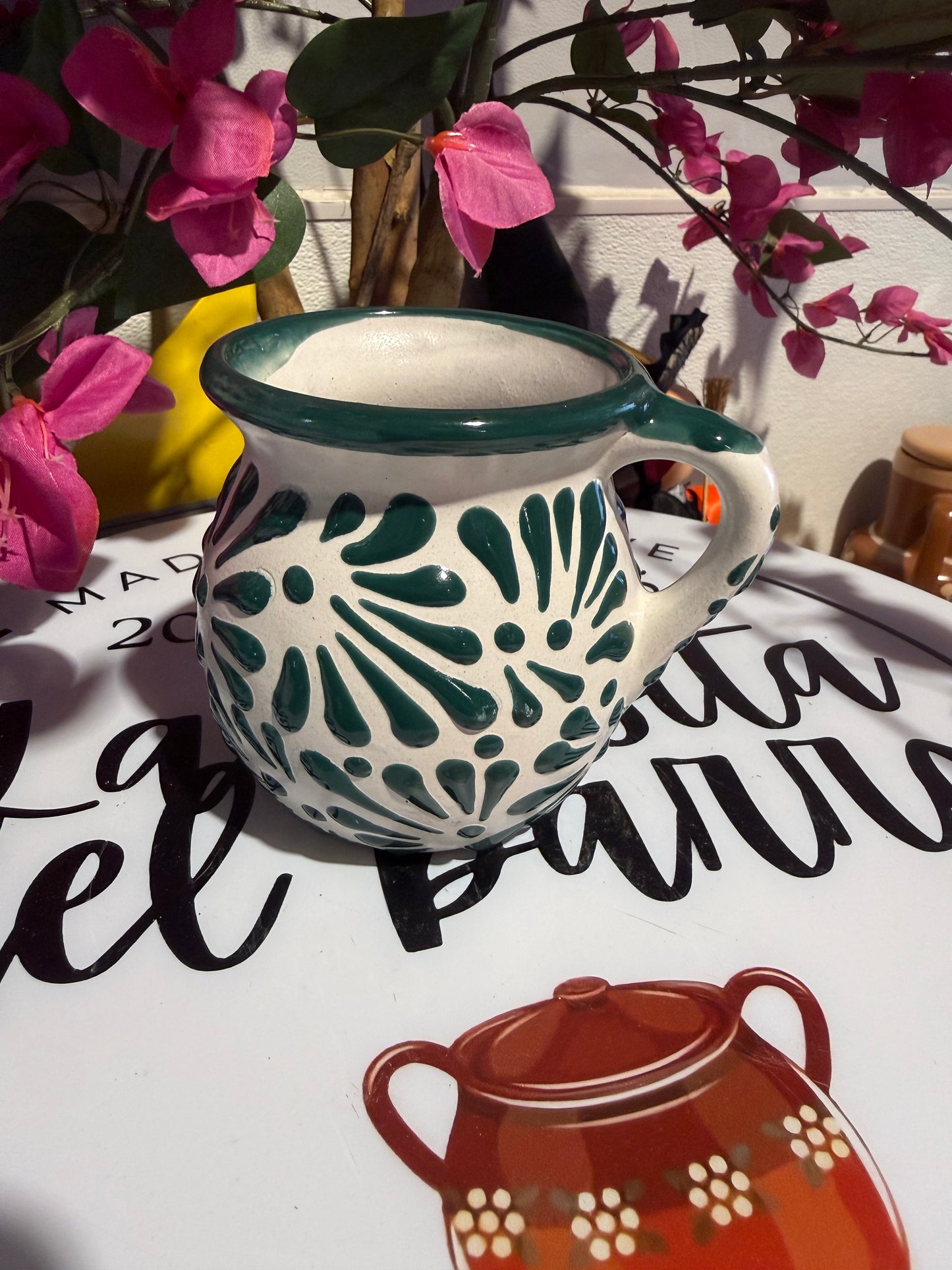 Green on white Mug