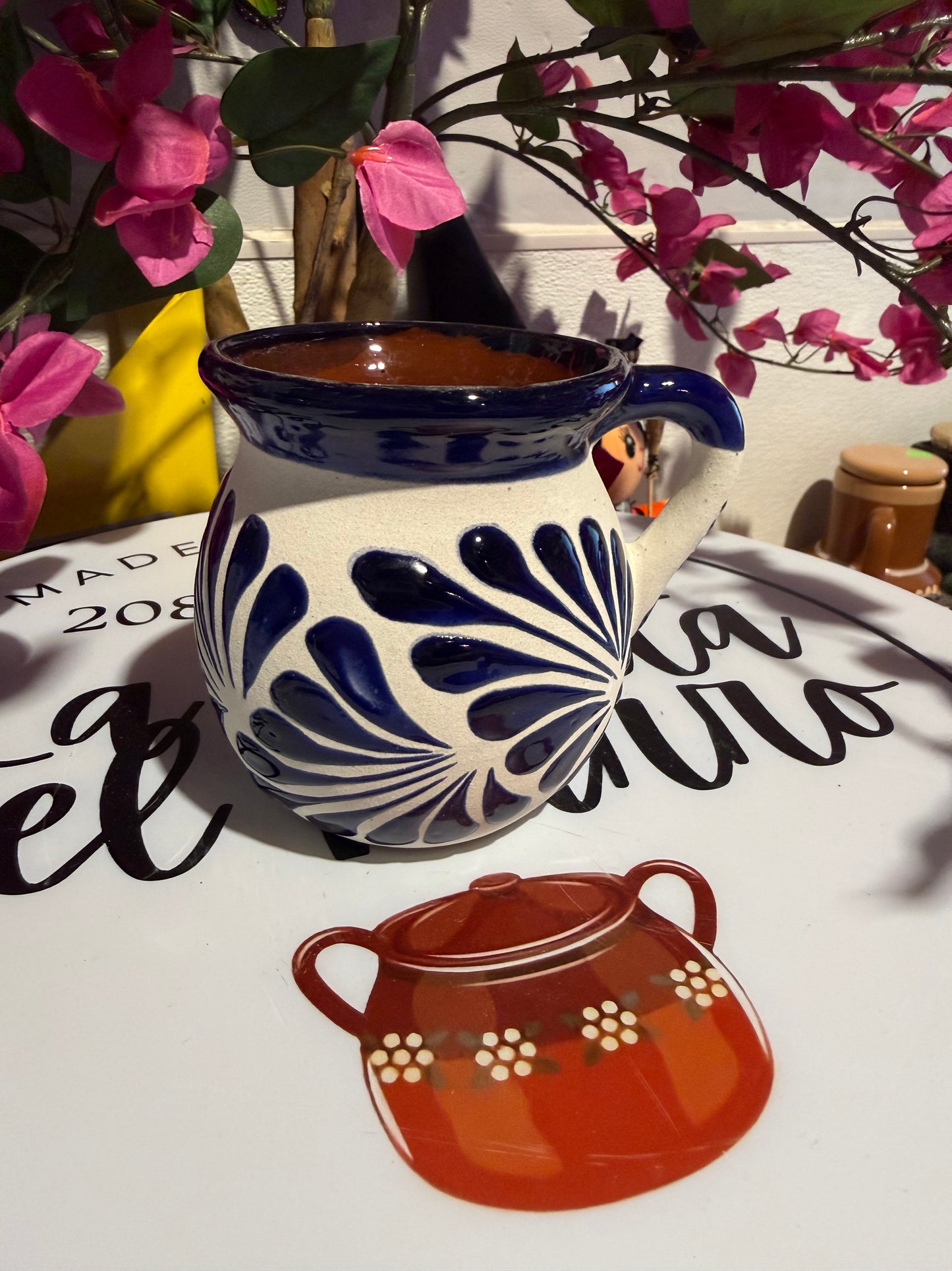 Cobalt on White Mug