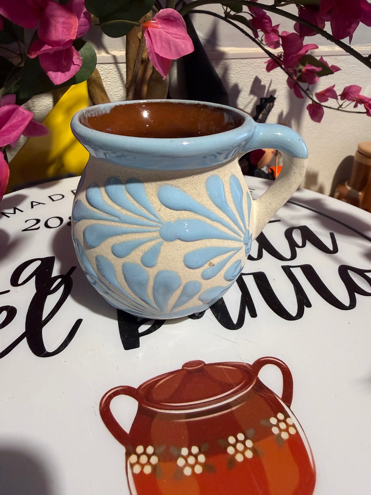 Baby Blue on White Mug