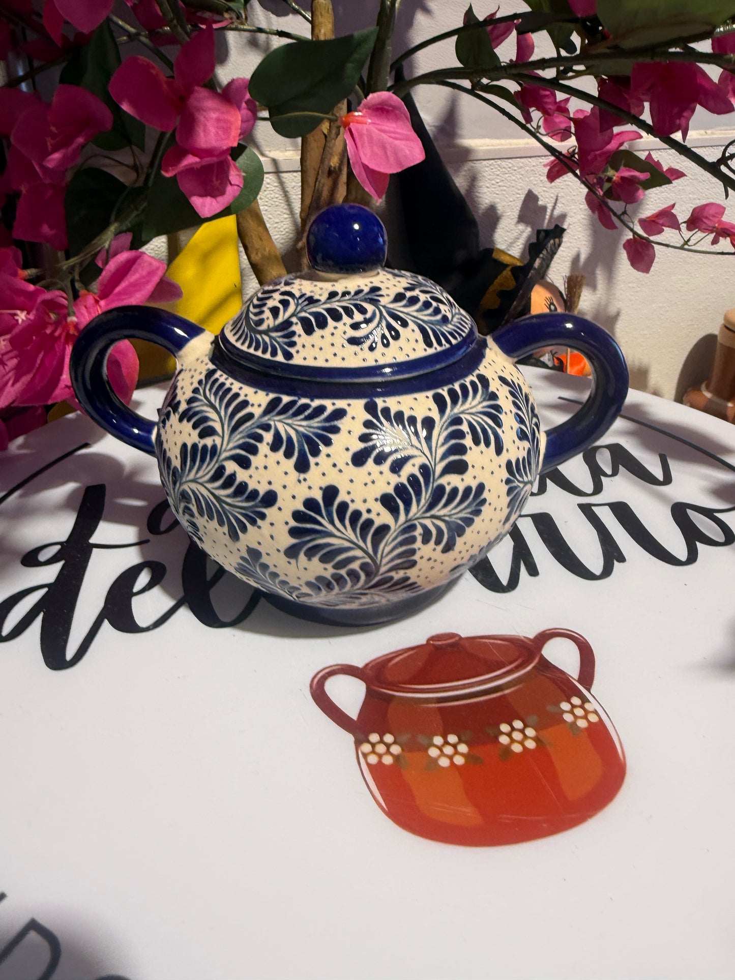 Royal blue Talavera Azucera
