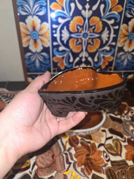 Molcajete de Corazon- Negro