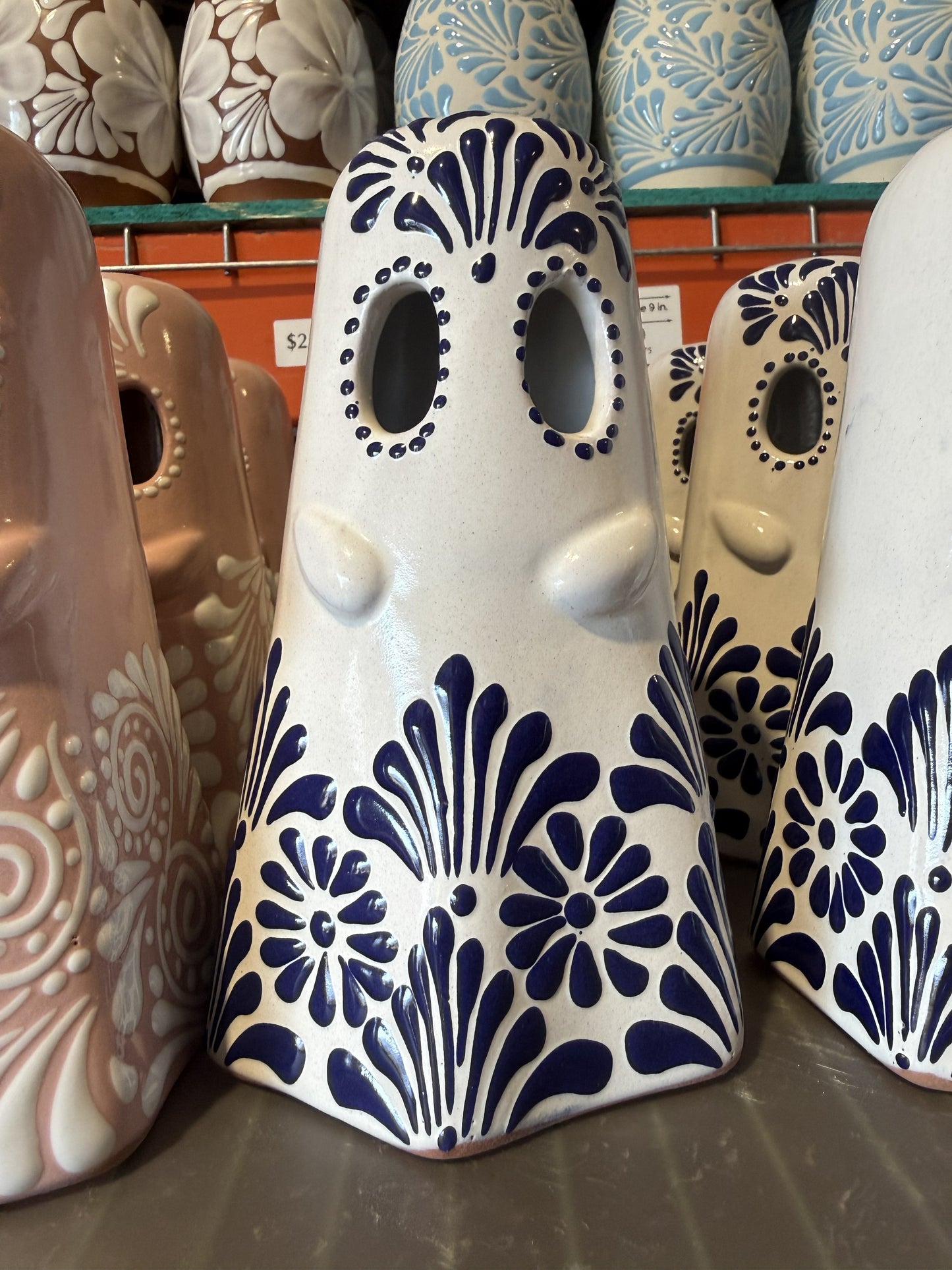 White And Cobalt Halloween Ghost