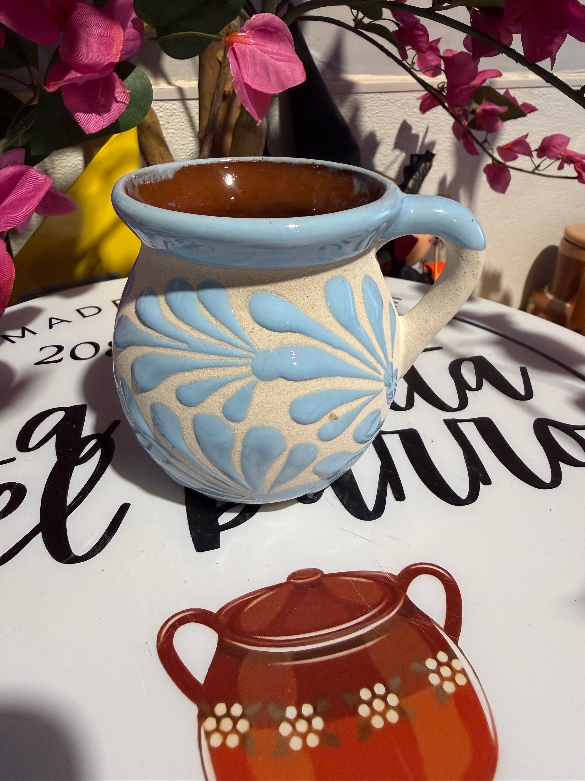 Baby Blue on White Mug