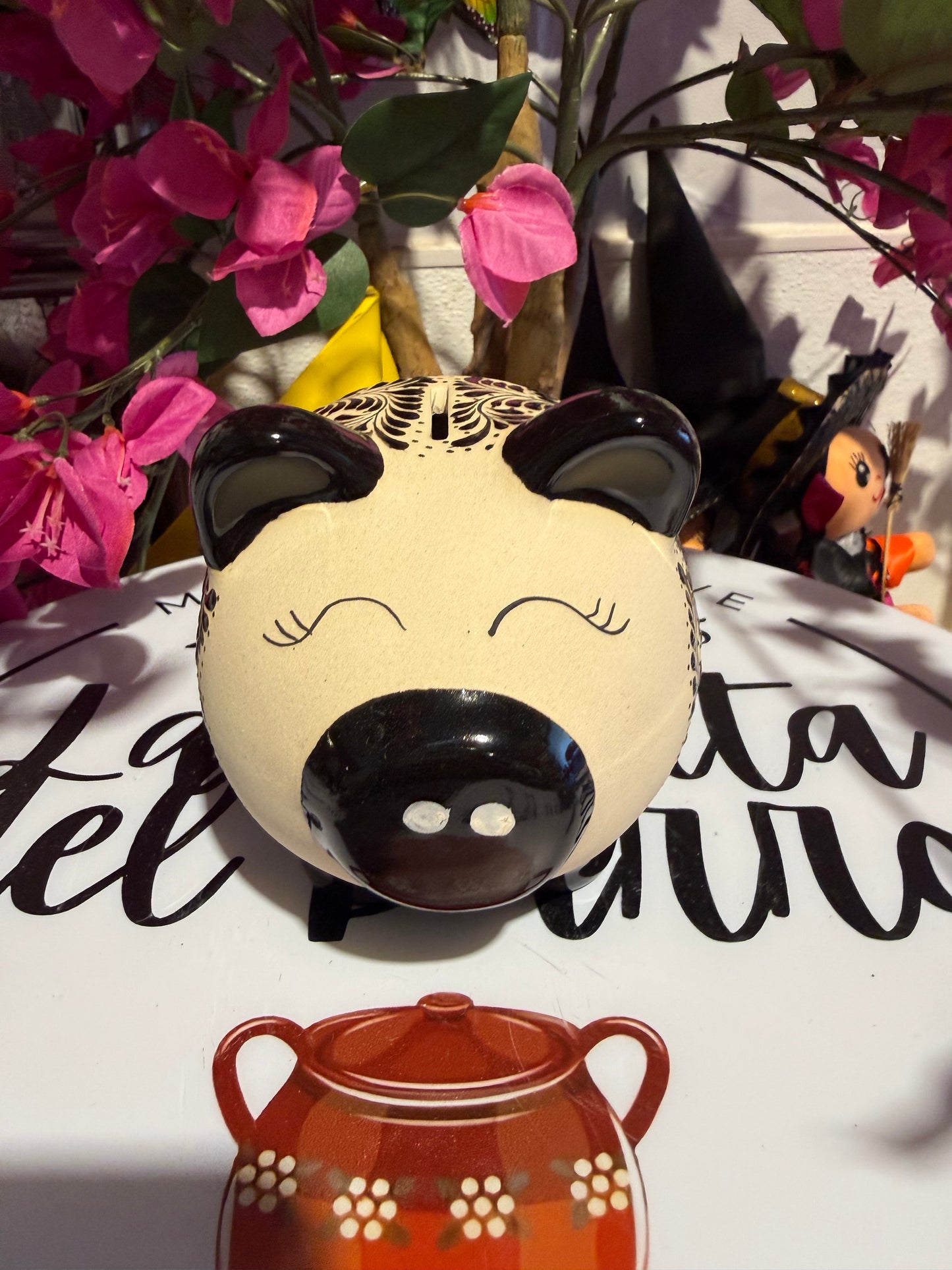 Black talavera Piggy Bank