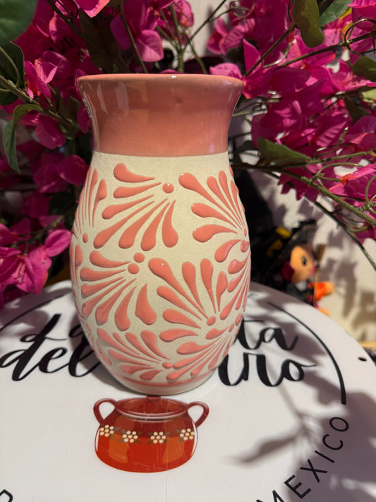 Pink and white Vase