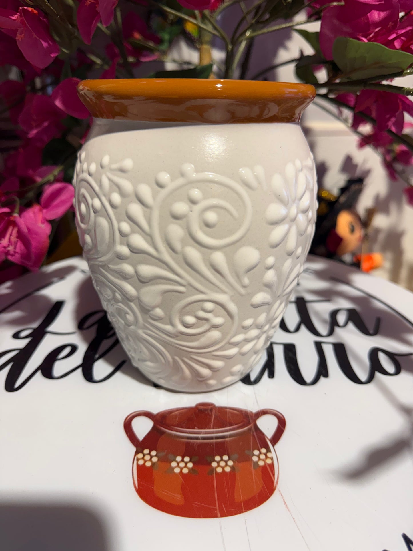 White and brown Cantaro 1 liter