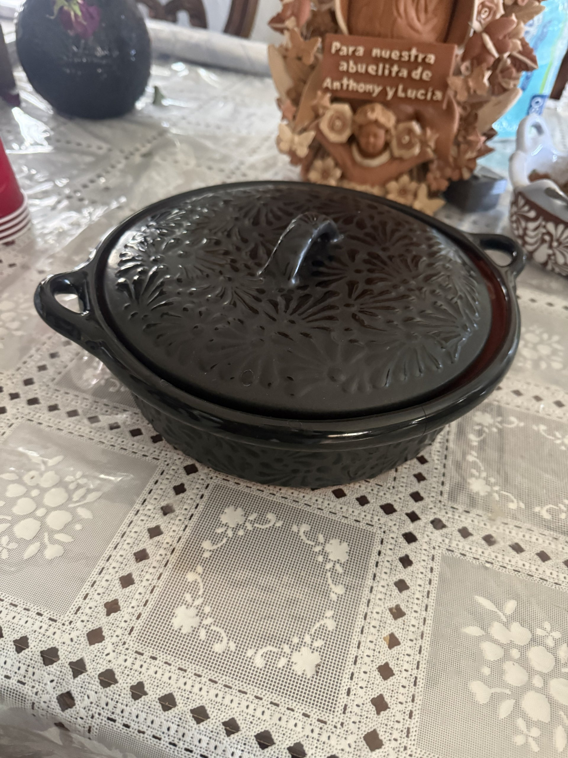 Black on Black Soup Holder