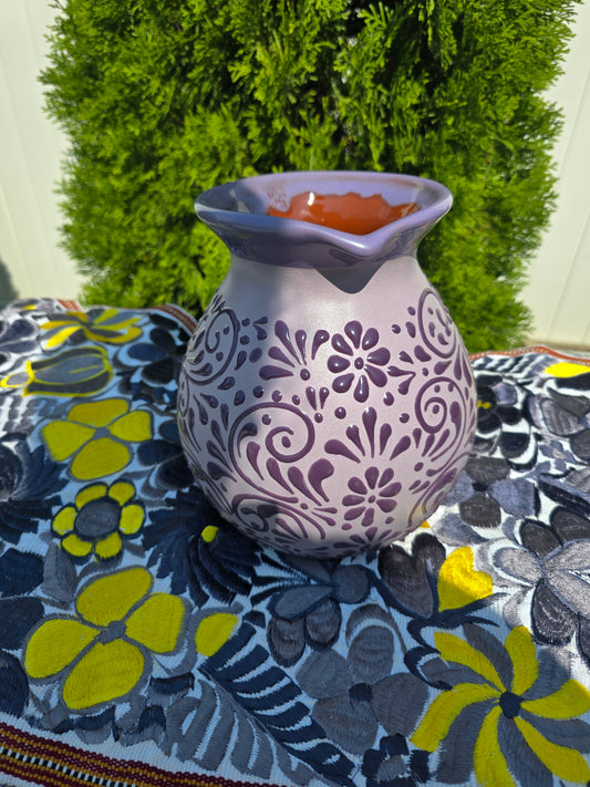 Purple Round Talavera Pitcher