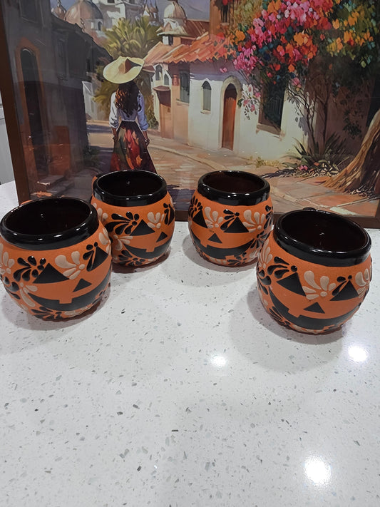Pumpkin halloween mugs set of 4