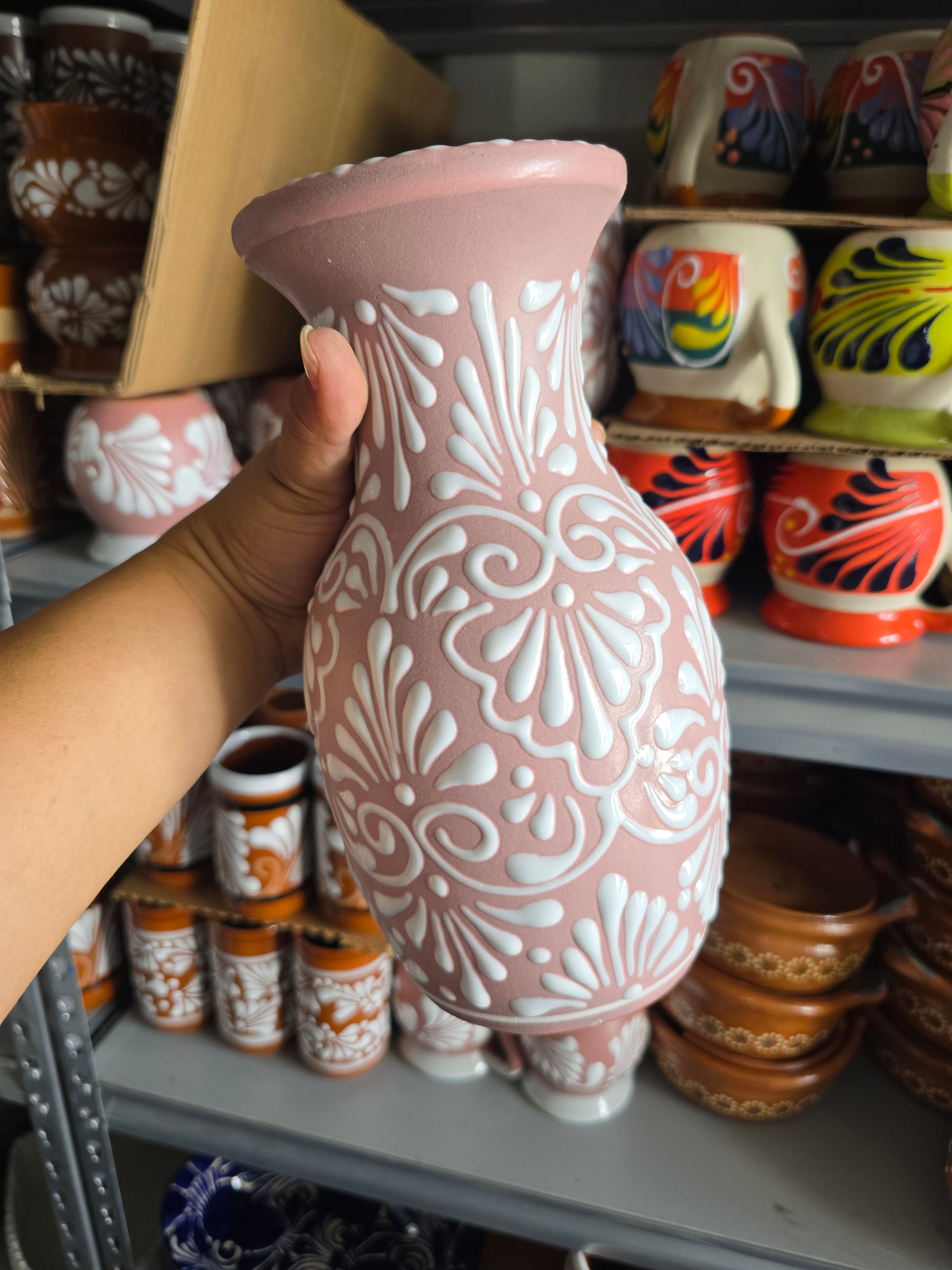 Pink Talavera Vase
