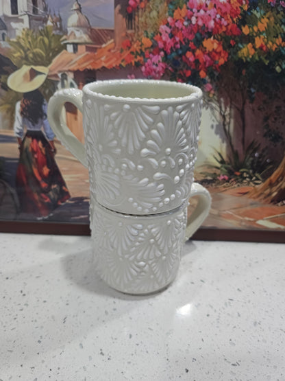 White Talavera Mug Set
