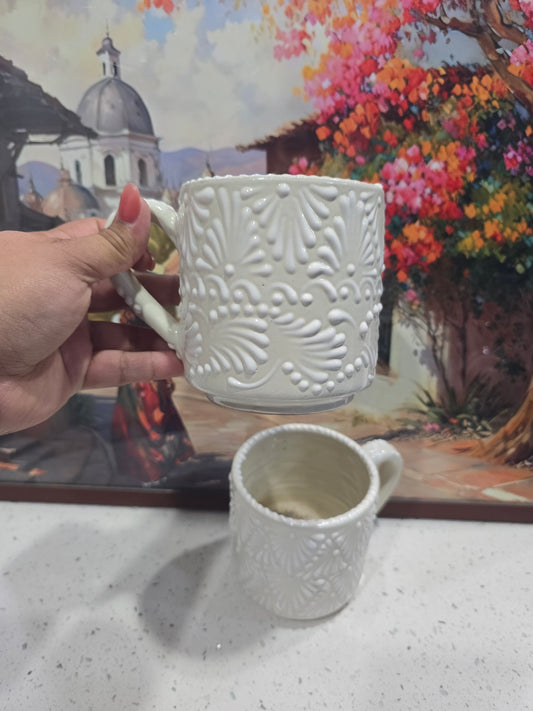 White Talavera Mug Set