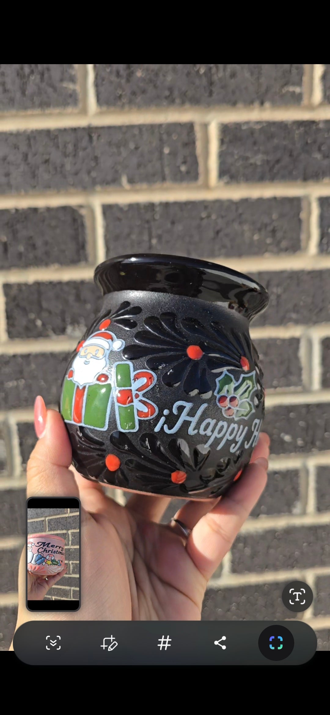 Black Happy Holiday Mug