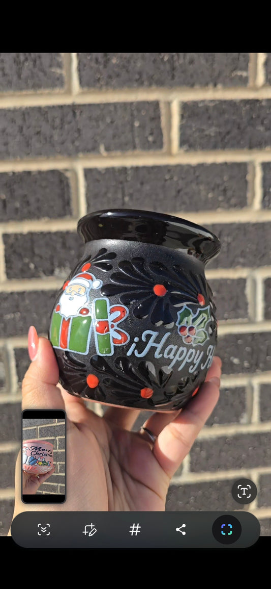 Black Happy Holiday Mug