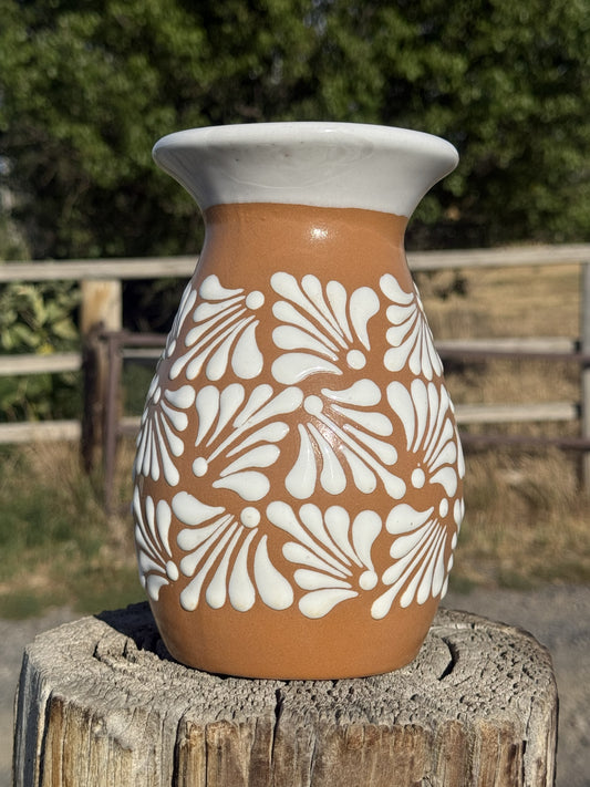 Brown and White Vase